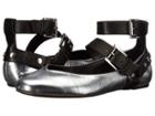 Rebecca Minkoff Vivica (silver Lack Distressed Metallic Leatherlamba) Women's Flat Shoes