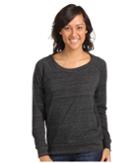 Alternative Eco-heather Slouchy Pullover (eco Black) Women's Long Sleeve Pullover