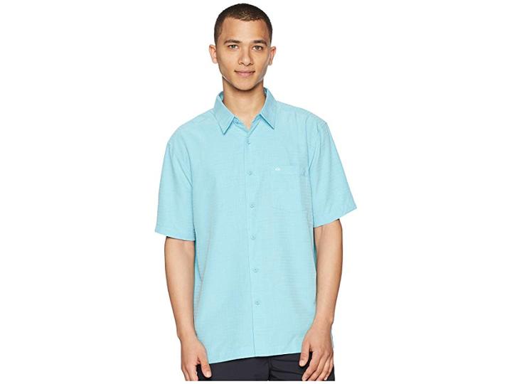 Quiksilver Waterman Centinela 4 Short Sleeve Shirt (blue Radiance) Men's T Shirt