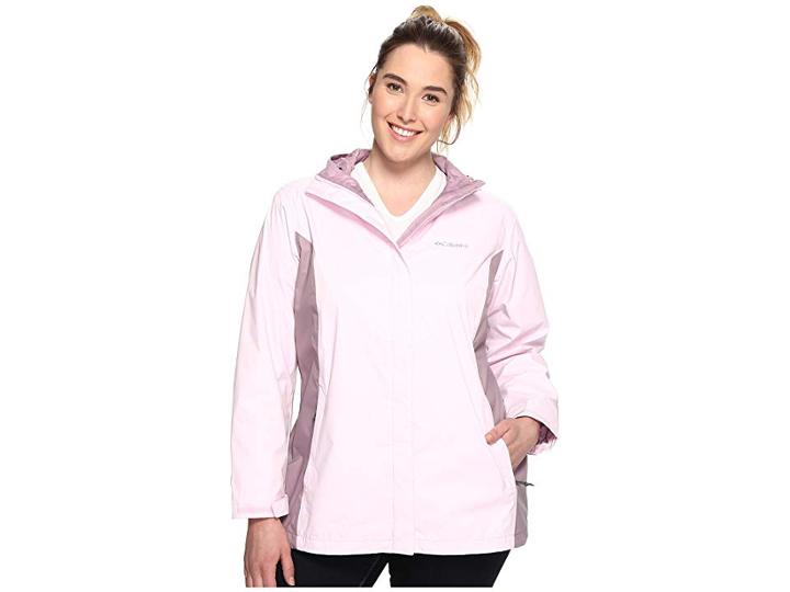 Columbia Plus Size Arcadia Iitm Jacket (whitened Pink/sparrow) Women's Coat