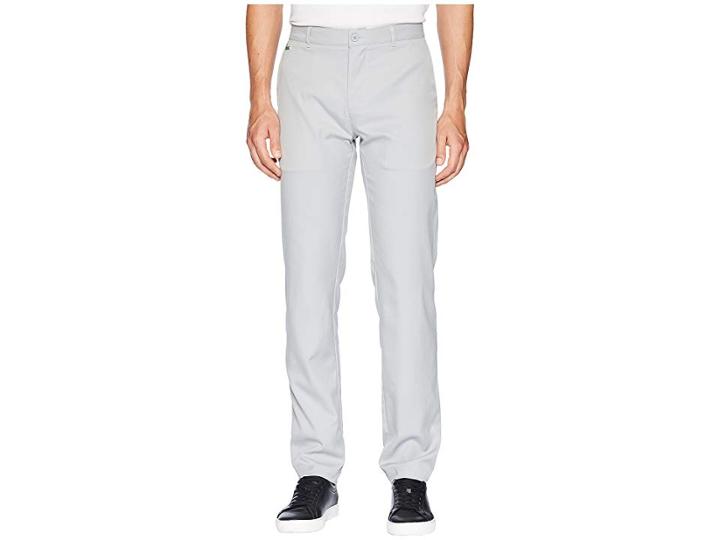 Lacoste Golf Gabardine Pants (elephant Grey) Men's Casual Pants