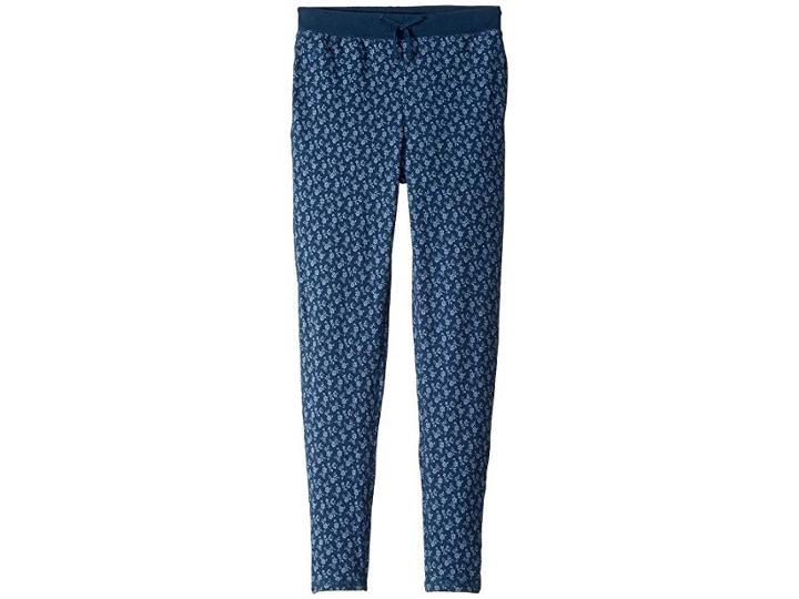 Polo Ralph Lauren Kids Floral Cotton Terry Pants (little Kids/big Kids) (blue/cream Multi) Girl's Casual Pants