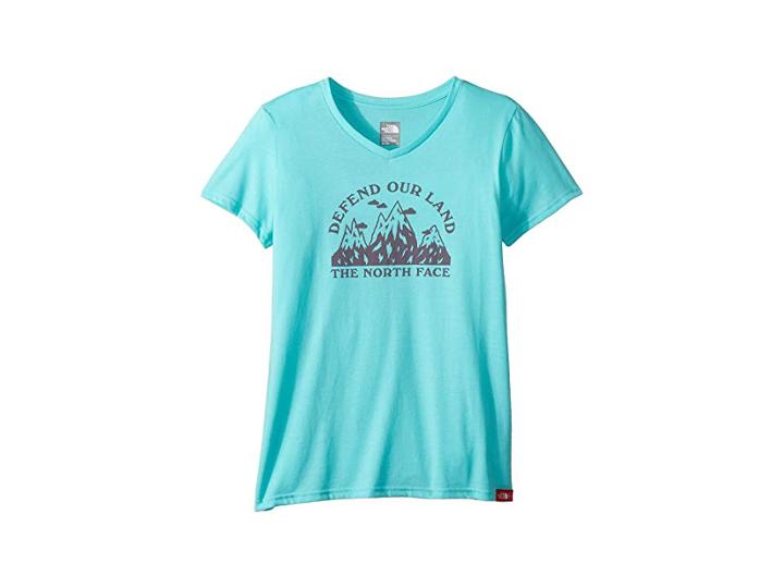 The North Face Kids Short Sleeve Bottle Source Tee (little Kids/big Kids) (mint Blue) Girl's T Shirt
