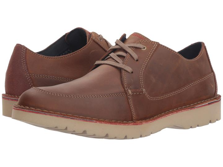 Clarks Vargo Walk (dark Tan Leather) Men's Shoes