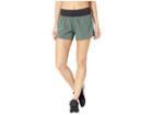 Reebok Woven 4 In. Shorts (chalk Green) Women's Shorts