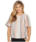 Lilla P Short Sleeve Top (multi Stripe) Women's Clothing