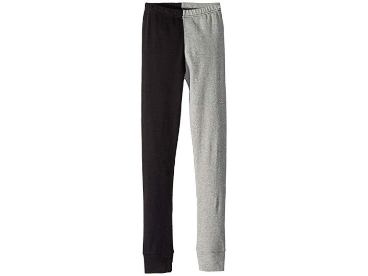 Nununu 1/2 1/2 Leggings (little Kids/big Kids) (heather Grey/black) Girl's Casual Pants