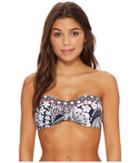 Tommy Bahama Paisley Paradise Bandeau Bikini Top (mare Navy) Women's Swimwear