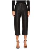 Mcq Cropped '59 Leather Pants (darkest Black) Women's Dress Pants