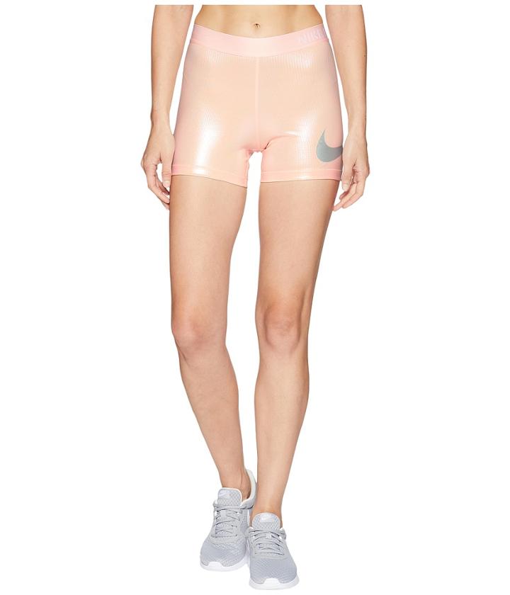 Nike Rise Pack Shorts 3 (crimson Tint/metallic Silver) Women's Shorts