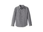 Janie And Jack Long Sleeve Button-up Shirt (toddler/little Kids/big Kids) (black Heather Plaid) Boy's Long Sleeve Button Up