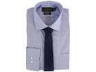 Lauren Ralph Lauren Pinpoint Spread Collar Classic Button Down Shirt (blue) Men's Long Sleeve Button Up
