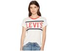 Levi's(r) Womens Perfect Graphic Tee (sport Logo Cloud Dancer) Women's T Shirt