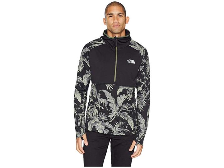 The North Face Baselayer Hoodie (four Leaf Clover Tropitoile Print/tnf Black) Men's Sweatshirt