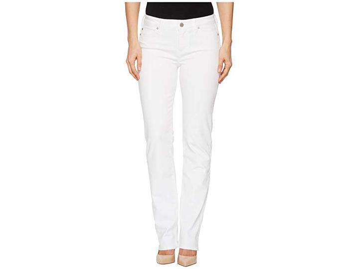 Liverpool Sadie Straight Vintage Slub Stretch Twill Jeans In Bright White (bright White) Women's Jeans