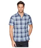 Perry Ellis Essential Plaid Pattern Shirt (ink) Men's Clothing