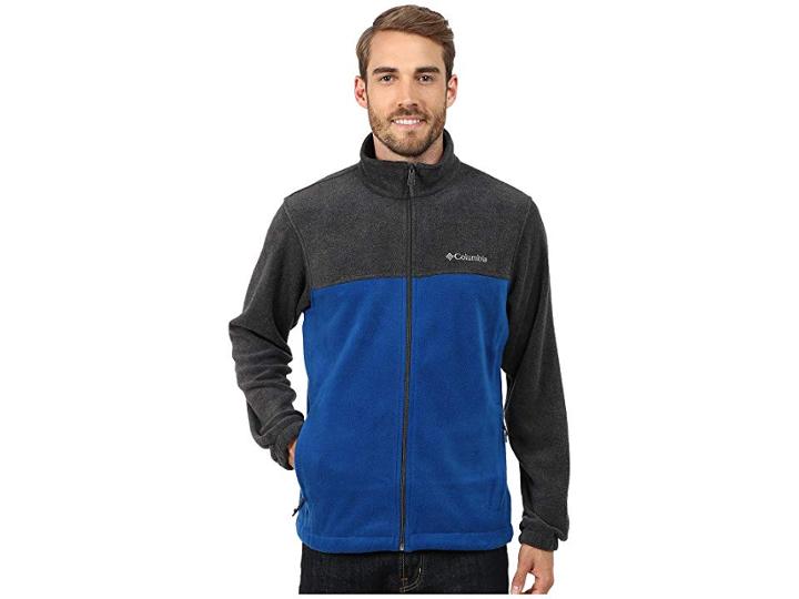 Columbia Steens Mountaintm Full Zip 2.0 (charcoal Heather/blue Marine) Men's Coat