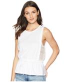 Bcbgeneration Side Panel Drawstring Top (optic White) Women's Clothing