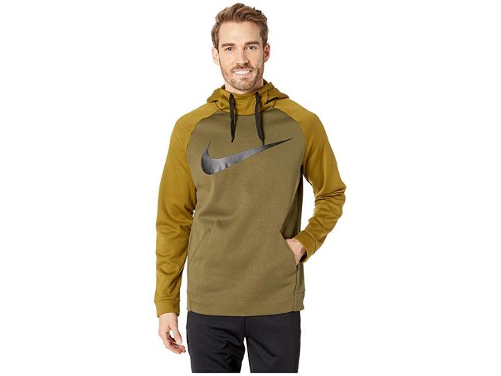 Nike Thermal Hoodie Swoosh Essential (olive Canvas/olive Flak/black) Men's Sweatshirt