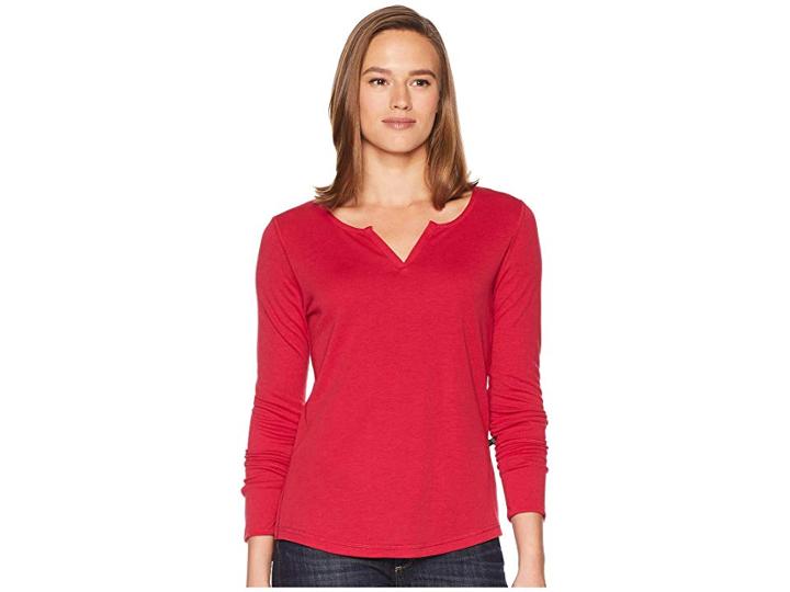 Mountain Hardwear Daisy Chaintm Split Neck Long Sleeve Shirt (cranstand) Women's Long Sleeve Pullover