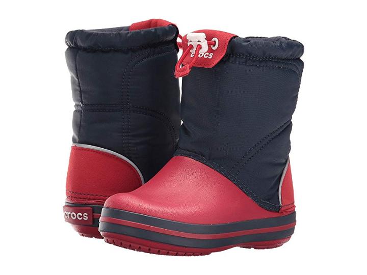 Crocs Kids Crocband Lodge Point Boot (toddler/little Kid) (navy/red) Kids Shoes
