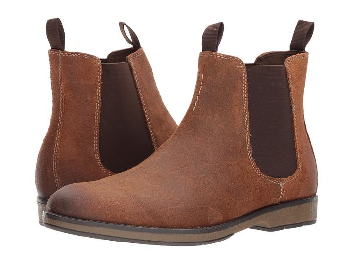 Clarks Hinman Chelsea (dark Tan Suede) Men's Shoes