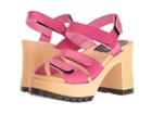 Swedish Hasbeens Velcra (neon Pink) High Heels