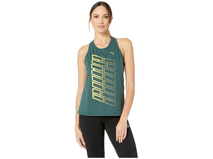 Puma Twist It Logo Tank Top (ponderosa Pine Heather) Women's Sleeveless