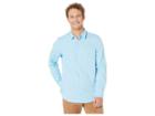 Calvin Klein Long Sleeve Cotton Linen Button Down Shirt (sea Breeze) Men's Clothing