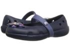 Crocs Kids Keeley Springtime Flat Ps (toddler/little Kid) (navy/bijou Blue) Girls Shoes