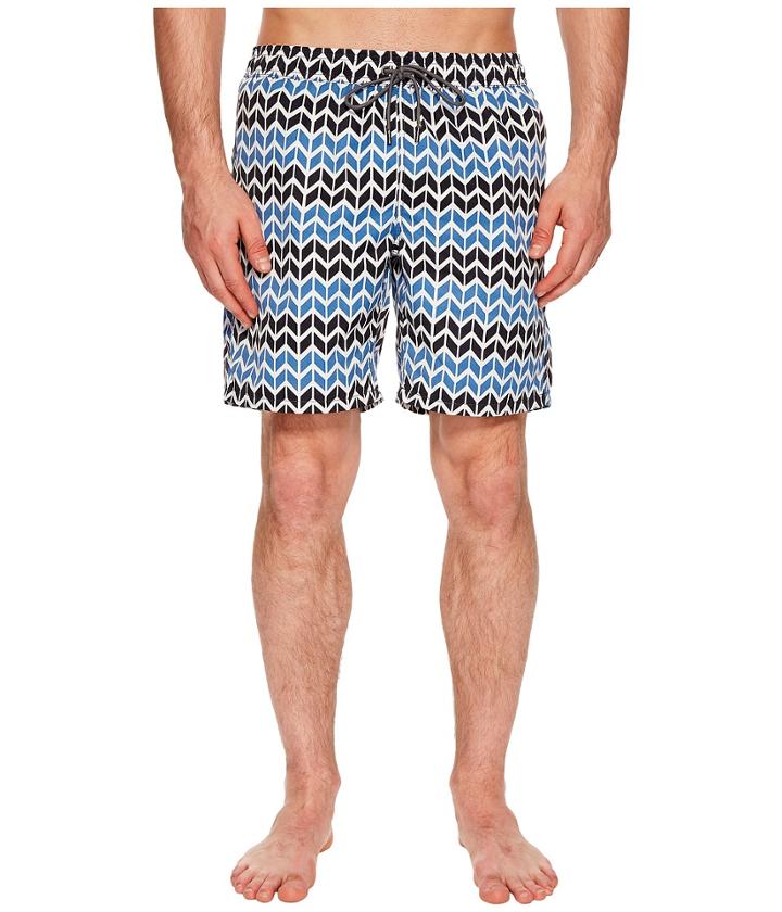 Mr. Swim Zig Zag Printed Dale Swim Trunks (cemente) Men's Swimwear