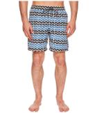 Mr. Swim Zig Zag Printed Dale Swim Trunks (cemente) Men's Swimwear