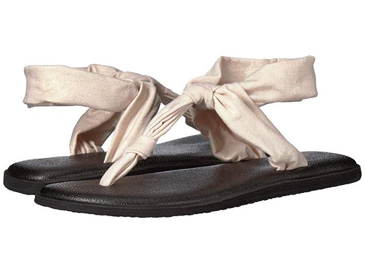 Sanuk Yoga Sling Ella Metallic (rose Gold) Women's Sandals