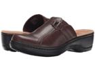 Clarks Hayla Marina (brown Leather) Women's Clog Shoes