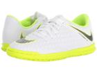 Nike Kids Hypervenom Phantomx 3 Club Indoor Competition Soccer (toddler/little Kid/big Kid) (white/metallic Cool Grey/volt/metallic Cool Grey) Kids...