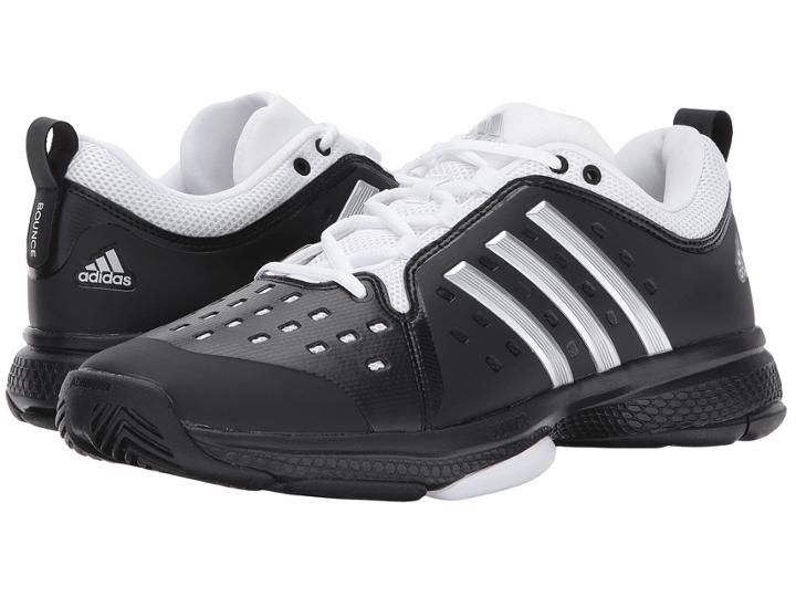 Adidas Barricade Classic Bounce (core Black/silver/eqt Yellow) Men's Tennis Shoes