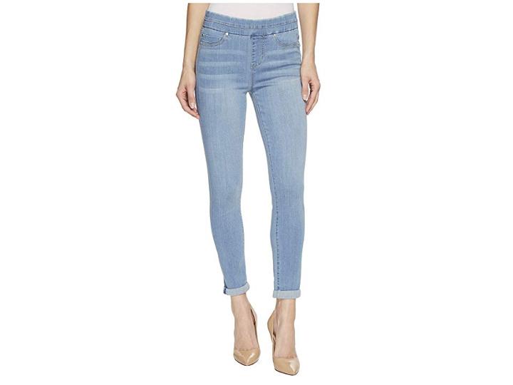 Liverpool Zoe Rolled Cuff Crop Pull-on In Silky Soft Denim In Normandie Light (normandie Light) Women's Jeans