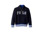 Polo Ralph Lauren Kids Cotton Full Zip Sweater (little Kids/big Kids) (hunter Navy) Girl's Sweater