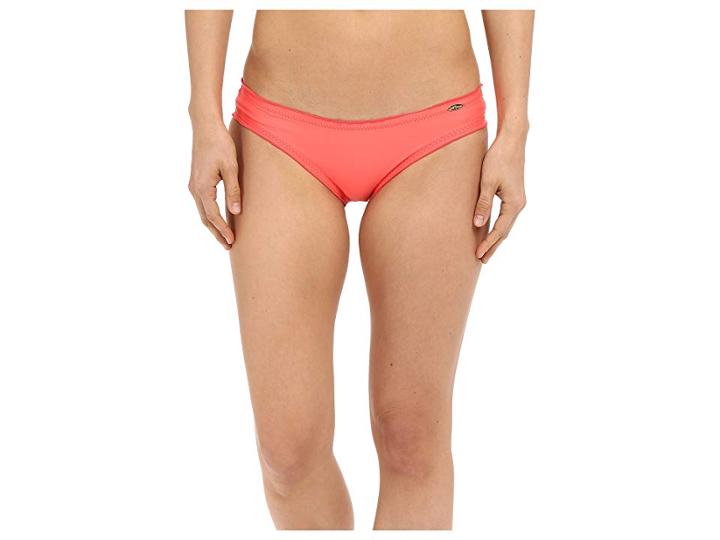 Luli Fama Cosita Buena Full Ruched Back Bikini Bottom (fire Coral) Women's Swimwear