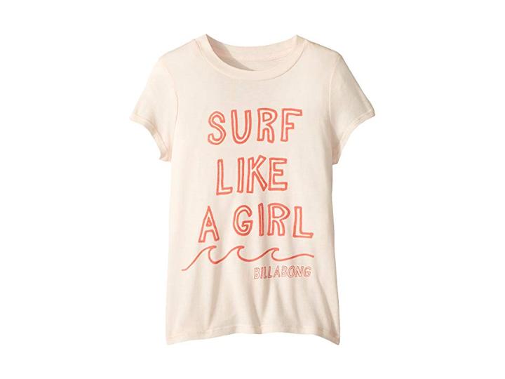 Billabong Kids Surf Like A Girl T-shirt (little Kids/big Kids) (peony) Girl's T Shirt