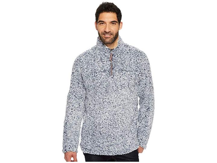 True Grit Frosty Tipped Pile 1/4 Zip Pullover (vintage Blue) Men's Long Sleeve Pullover