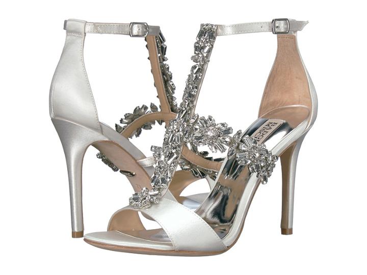 Badgley Mischka Munroe (white Satin) High Heels