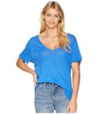 Free People Saturday Tee (blue) Women's T Shirt
