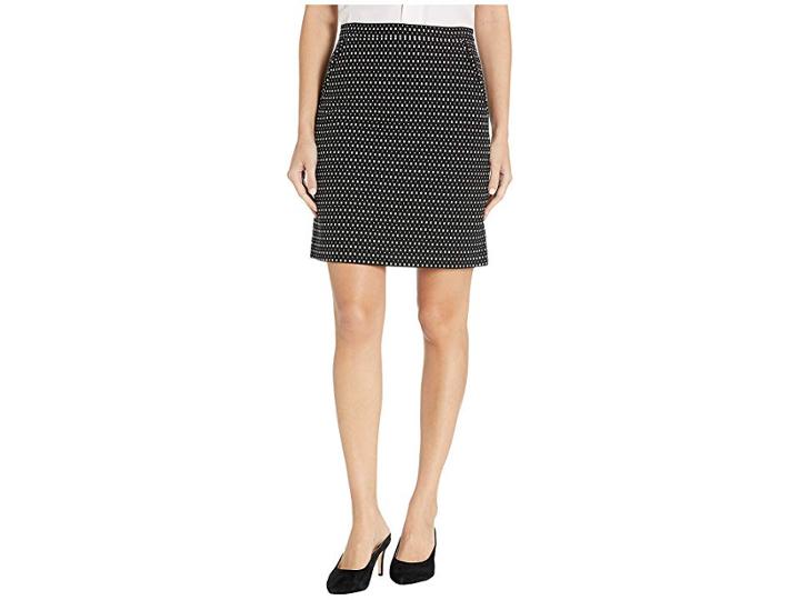 Anne Klein Pocket Skirt (anne Black/anne White) Women's Skirt