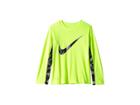 Nike Kids Dri-fit Long Sleeve Graphic Legacy Top (little Kids) (volt) Boy's Clothing