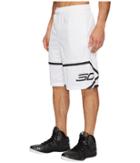Under Armour Sc30 Pick And Roll 11 Shorts (white/black/black) Men's Shorts