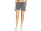 Adidas Essentials Linear Shorts (dark Grey Heather/true Pink) Women's Shorts