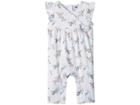Janie And Jack Knit Floral Pants One-piece (infant) (white Floral) Girl's Jumpsuit & Rompers One Piece