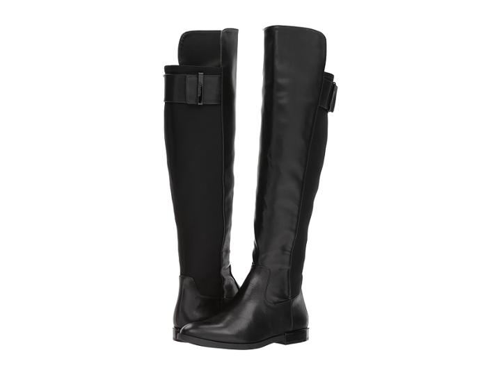 Calvin Klein Priya (black Cow Silk/neoprene) Women's Boots