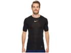 Nike Pro Compression Short Sleeve Training Top (black/white/white) Men's Short Sleeve Pullover